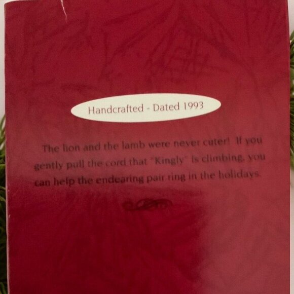 Vintage Hallmark Keepsake Ornament Curly N Kingly 1993 Handcrafted Hanging Bell - Picture 5 of 9